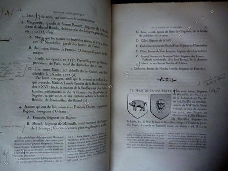 Histoire généalogique de la Maison de Saussaye.. Pean Alonso