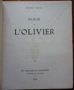 Eloge de l'Olivier .