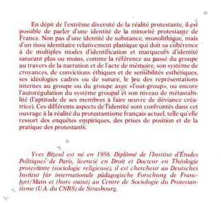 L'Identité Protestante.