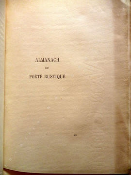 Le poète Rustique L'almanach du Poète rustique.. Jammes Francis