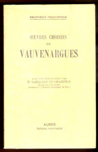 Oeuvres Choisies de Vauvenargues.