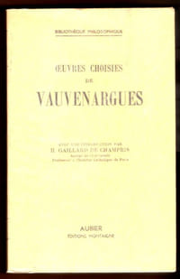 Oeuvres Choisies de Vauvenargues.