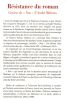 R&eacute;sistance du Roman - Gen&egrave;se du " NON" d'Andr&eacute; Malraux. Jeannelle Jean-Louis [Malraux]