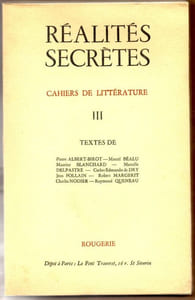 Réalités Secrètes - Cahiers de Littérature III.