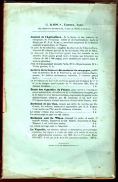 Emploi du sulfure de carbone contre le Phylloxera.. Gastine G. & Couanon Georges
