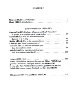 Lectures de Raymond QueneauN° 1 : Morale élémentaire.