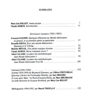 Lectures de Raymond QueneauN° 1 : Morale élémentaire.. Billot Marie-Lise , Naudin François , Erulli Brunella Collectif d'Auteurs.