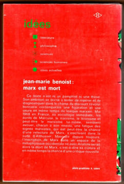 marx est mort. Benoist Jean-Marie