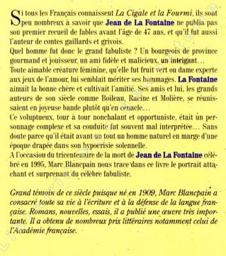 La Fontaine avant.. Blancpain Marc
