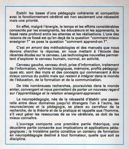 J'apprend, donc je suis - Introduction à la neuropédagogie.