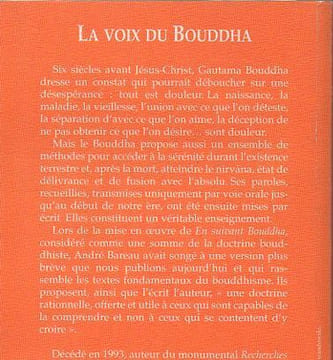 La voix du Bouddha. Barreau André