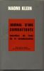 JOURNAL D'UNE COMBATTANTE - nouvelles du front de la mondialisation; . Klein Naomi