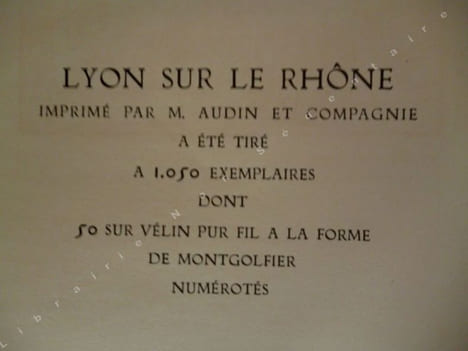 Lyon sur le Rhône Images de Paul Janin. Audin Marius - Janin Paul