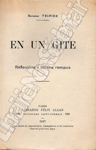 En un gîte.  Réflexions à bâtons rompus.