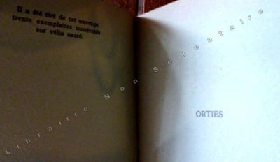 ORTIES - Frontispice par Pierre Toulon.