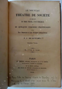 Le nouveau théâtre de société - Augmenté de trois pièces , d'un PrologueEt de quelques esquisses provinciales dédié Aux Amateurs et artistes indépendants.