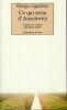 Ce qui reste d'Auschwitz.. Agamben Giorgio