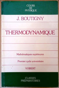 Thermodynamique  Mathématiques supérieurs Premier cycle universitaire.