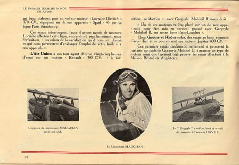 LE PREMIER TOUR DU MONDE EN AVION ET QUELQUES AUTRES PERFORMANCES REMARQUABLES. GARGOYLE MOBILOIL