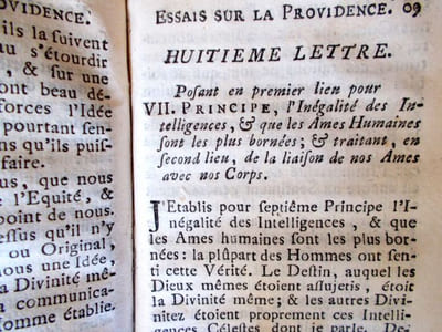 Essai sur la providence et les possibilités physiques de la résurrection.