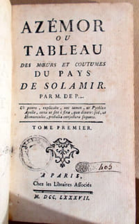 Azémor ou Tableau des Moeurs et Coutumes du Pays de Solamir [ Utopie ] 