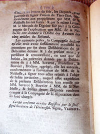 Extrait du Procès-Verbal de la noblesse de Bourgogne, assemblée A DIJON. Du 20 Décembre 1788, au 7 Janvier 1789.