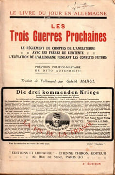 LES TROIS GUERRES PROCHAINES - LE RÈGLEMENT DE COMPTES DE L'ANGLETERRE - AVEC SES FRÈRES DE L'ENTENTE - L'ÉLÉVATION DE L'ALLEMAGNE PENDANT LES ...