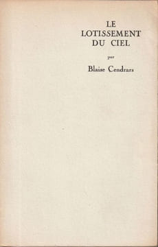  Le lotissement du Ciel. Cendrars ( Blaise )