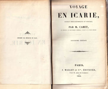 Voyage en Icarie, Roman Philosophique et social.