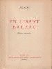 En lisant Balzac . Alain