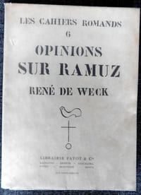 OPINIONS SUR RAMUZ.