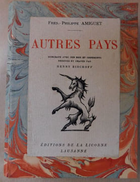 AUTRES PAYS. Morceaux avec des bois et ornements dessinés et gravés par Henry Bischoff.. AMIGUET Fred.-Philippe.
