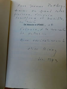 DE MÉMOIRE ET DOUBLI.