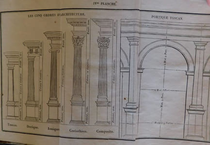 Nouveau traité d'Arpentage et de toisé, avec des tables de conversions de mesures anciennes et nouvelles; suivi de figuresraisonnées sur l'arpentage, le toisé et le partage des champs; De comptes faits (...) Huitième édition, Ornée de 4 planches.