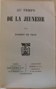 AU TEMPS DE LA JEUNESSE.