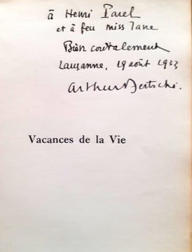 Vacances de la vie. BERTSCHI (Arthur)
