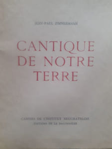 CANTIQUE DE NOTRE TERRE. Avec trois dessins de Charles Humbert.