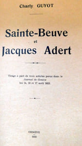 SAINTE-BEUVE ET JACQUES ADERT.