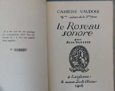  LE ROSEAU SONORE. 