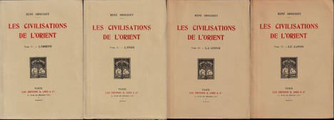 Les civilisations de l'Orient TOME I - L'Orient - Tome II - L'Inde - Tome III - La Chine - Tome IV . - Le Japon . Grousset René