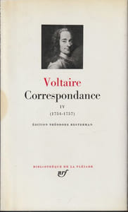 Correspondance IV ( 1754-1757 ) - Édition Théodore Besterman.  