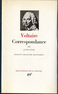Correspondance III ( 1749-1753 ) - Édition Théodore Besterman.  