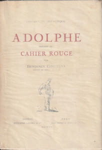 Adolphe précédé du Cahier rouge