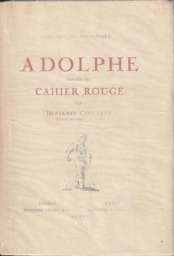 Adolphe précédé du Cahier rouge . Constant Benjamin