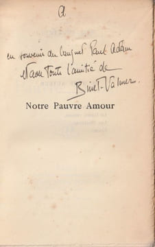 Notre pauvre amour . Binet-Valmer 