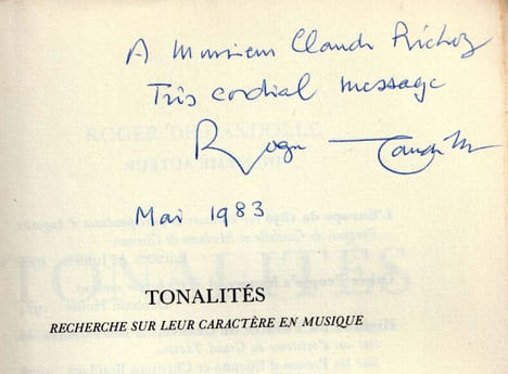 Tonalités Recherches sur leur caractère en musique. . Candolle Roger De