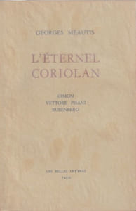 L'éternel Coriolan CIMON VETTORE PISANI BUBENBERG.