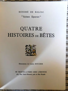 Quatre Histoire de bêtes 