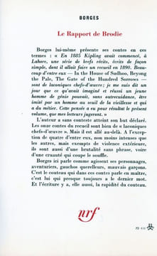 Le rapport de Brodie . Borges Jorgue Luis