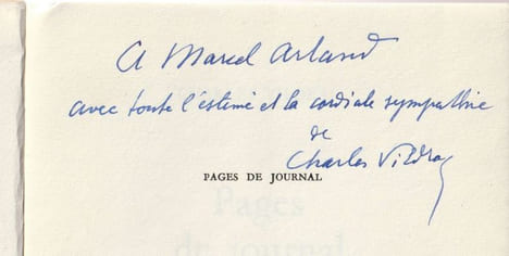 Pages de journal 1922-1966.. Vildrac ( Charles )